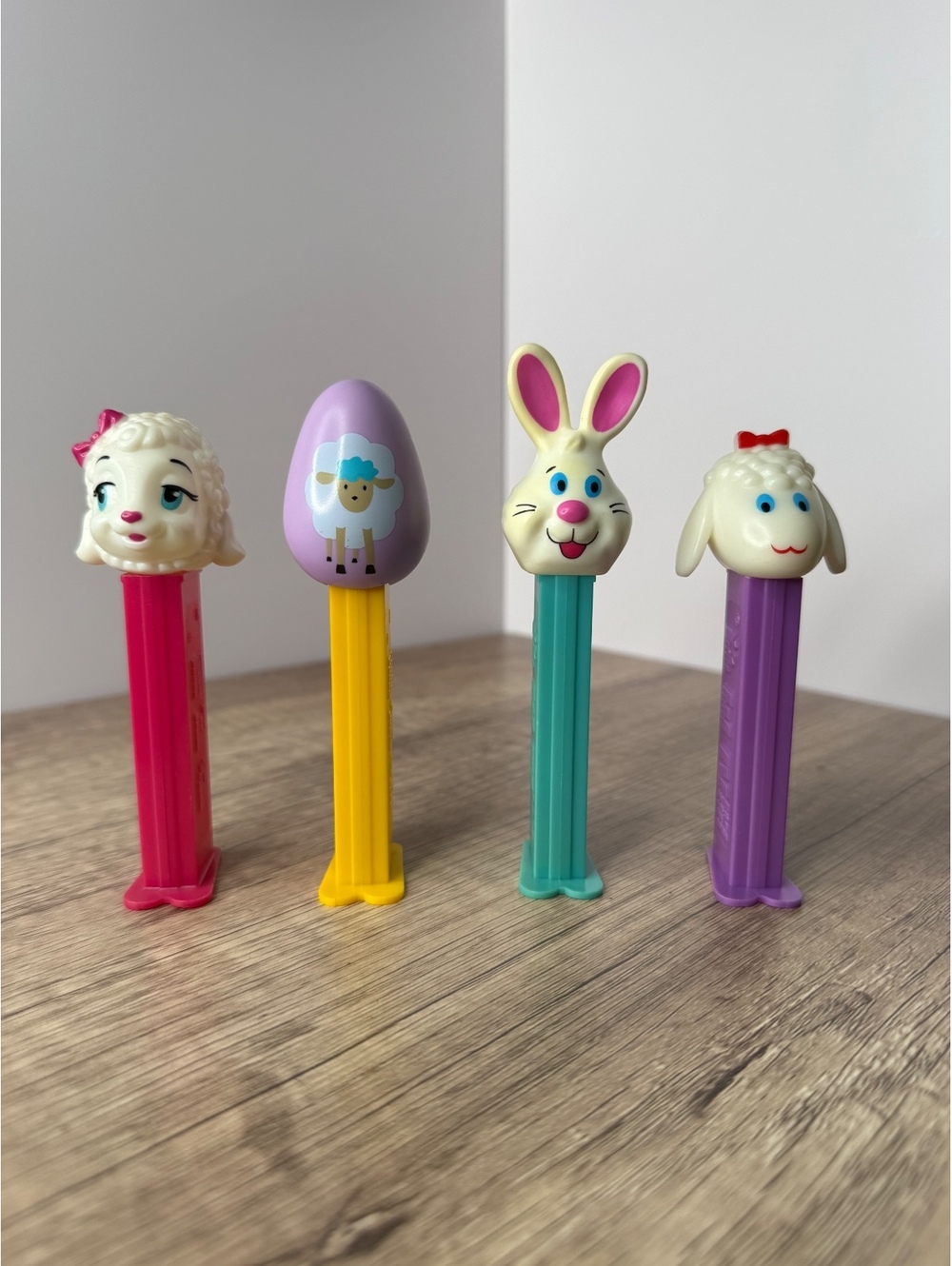 Vintage PEZ Easter Lot of 4 Bunny Lamb Egg Hungary Slovenia China